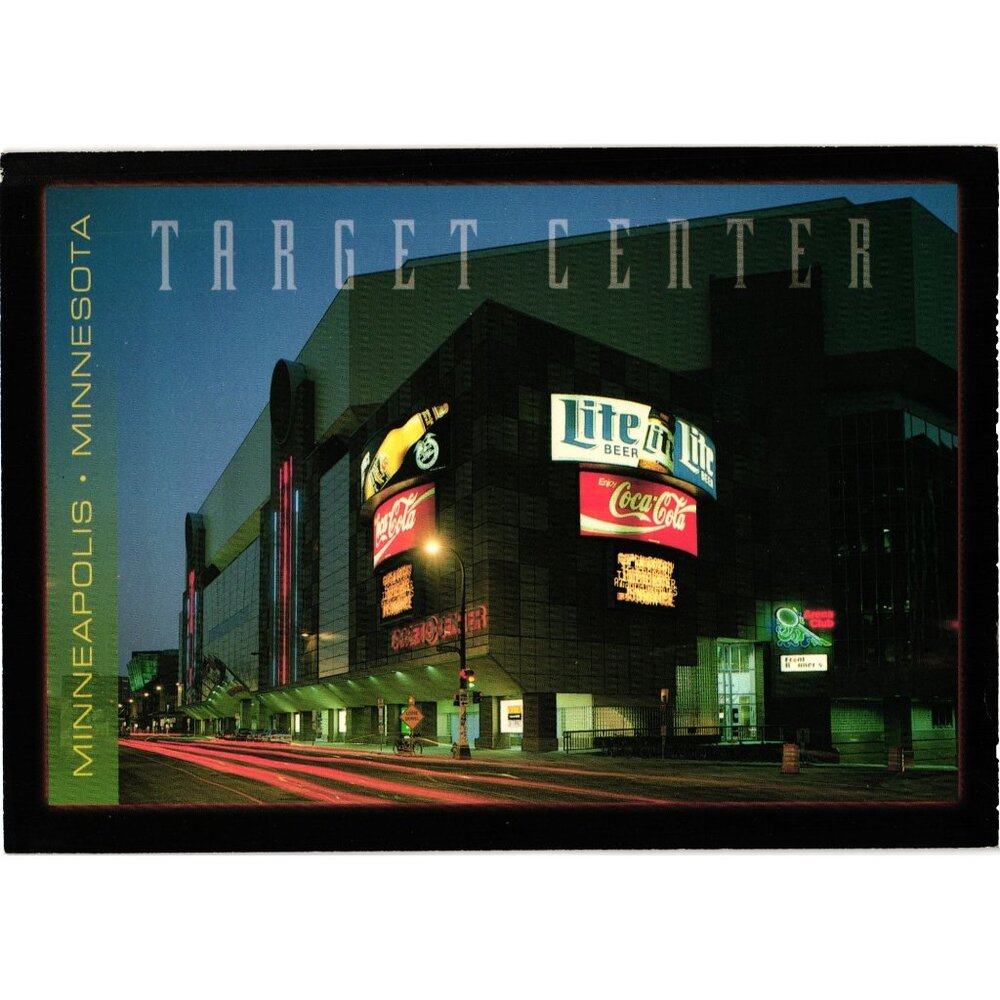 Target Center Minneapolis Minnesota Night View Postcard Terrell Publishing USA